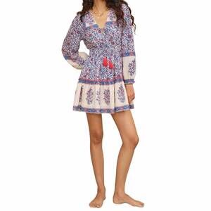 NEW M.A.B.E. della print mini dress in blue/pink